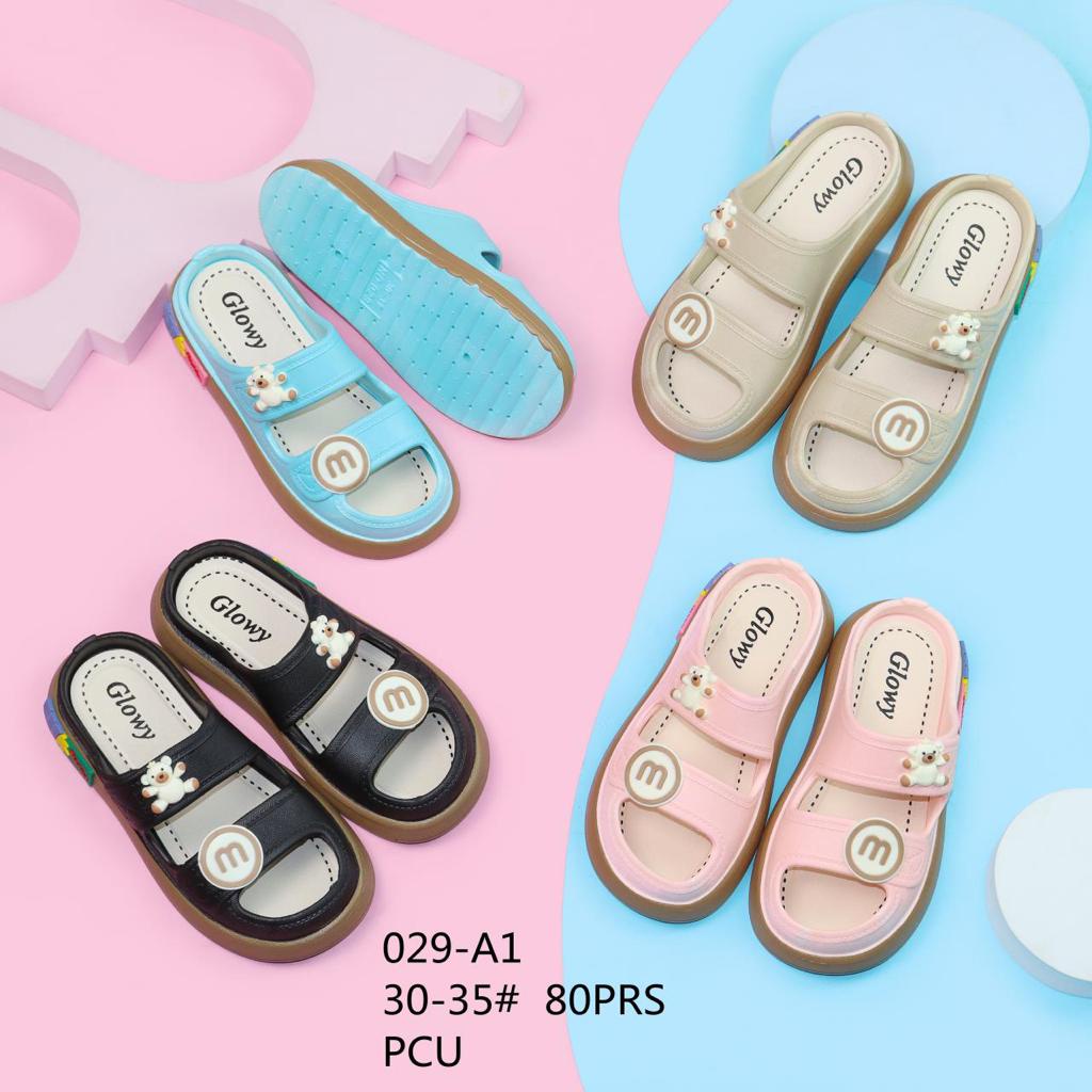 Sandal Mules Anak Perempuan Platform Bear &amp; Pin Winola Colection WNL 029-3 /029-A1