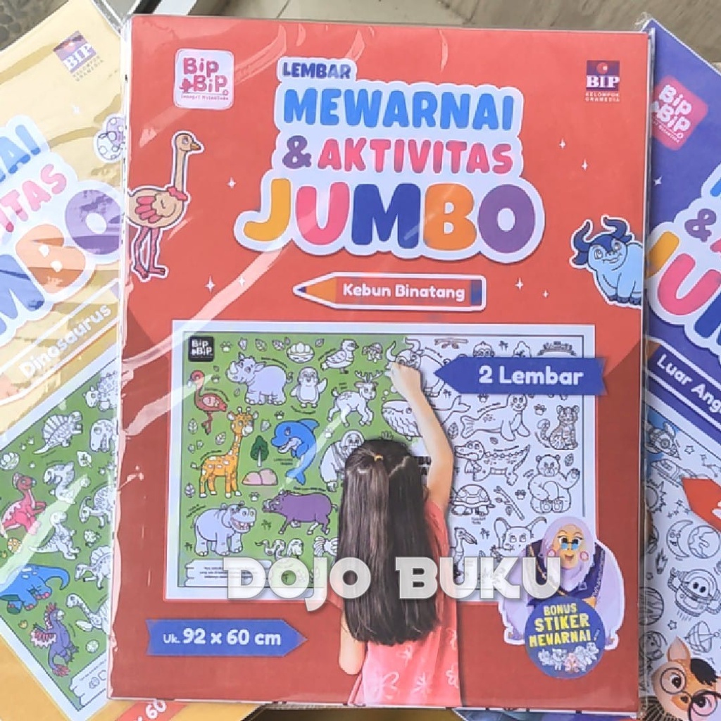 Buku Lembar Mewarnai &amp; Aktivitas Jumbo by Bip