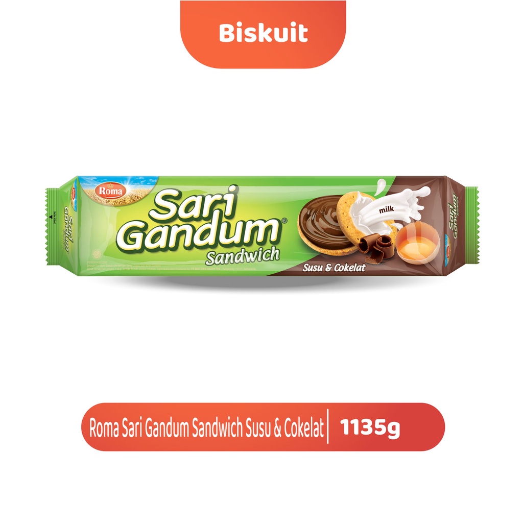 

Roma Sari Gandum Coklat 115 gr