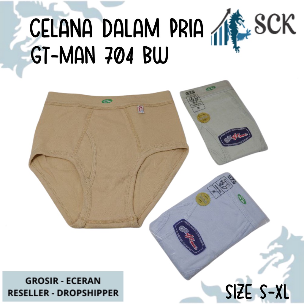 CD Pria GT-MAN 704 WARNA / Celana Dalam GTMAN 704 Bw Warna / Dalaman Pria Laki-Laki 704 Anti Selip - sckmenwear GROSIR