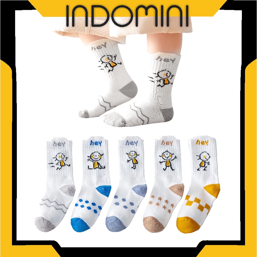 INDOMINI  Kaos Kaki Anak Lucu Kaus Kaki Bayi Motif Hey Karakter KK065