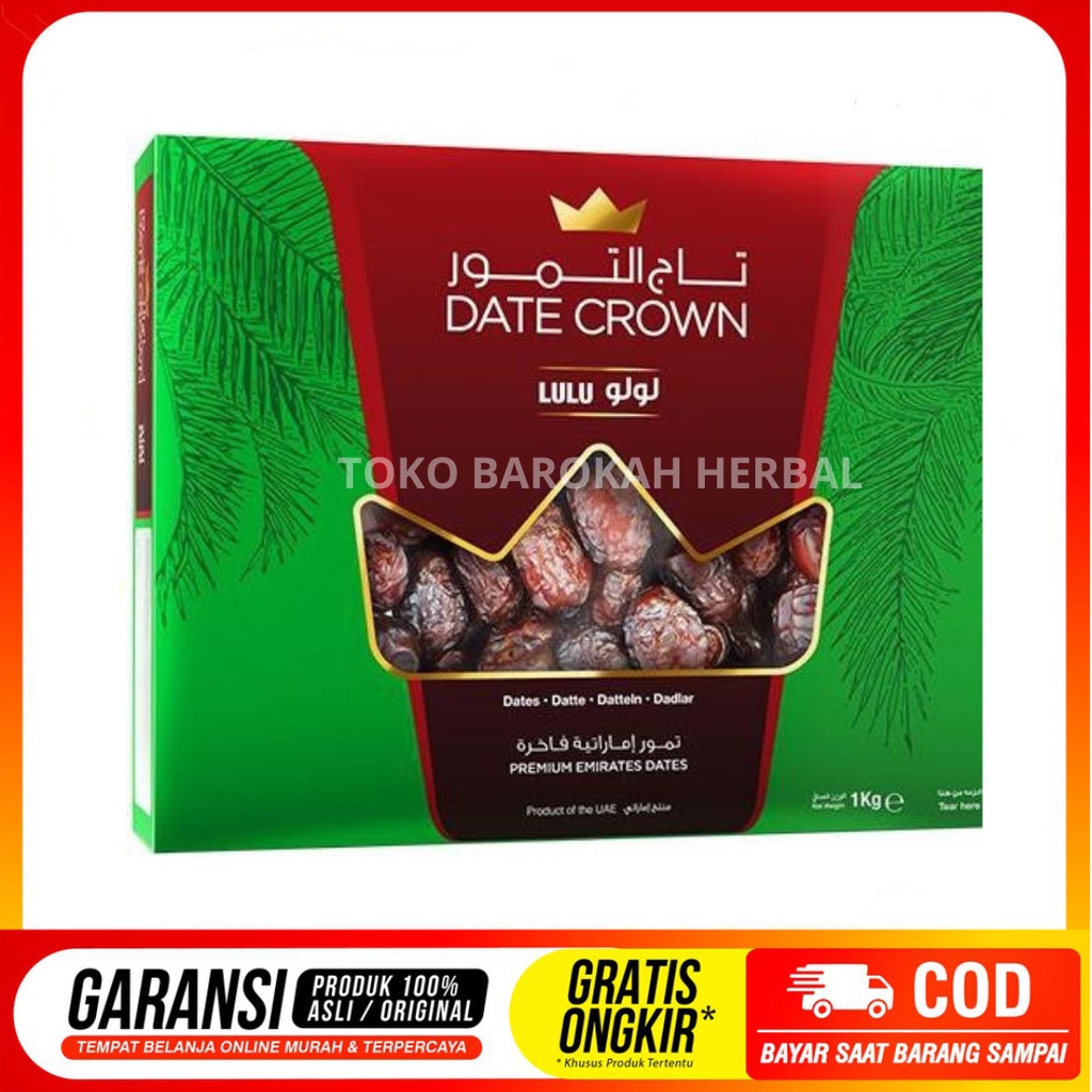 

Kurma Date Crown Lulu 1kg Kurma Premiun Emirates Dates Original