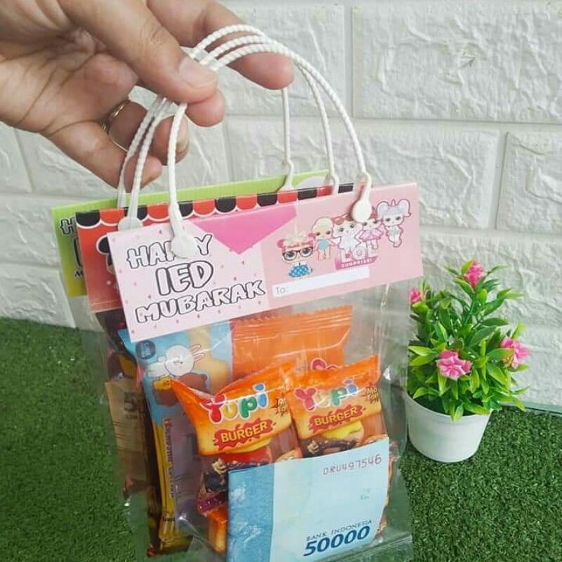 

label bingkisan lebaran ulang tahun sedang 15x30 perlusin