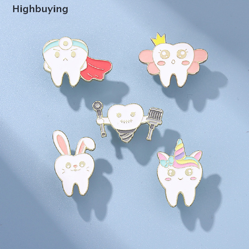 Hbid Oral Health Enamel Pins Tooth Fairy Brooches Cute Cartoon Lapel Badges Pin Trendy Backpack Lapel Jewelry Gifts Glory