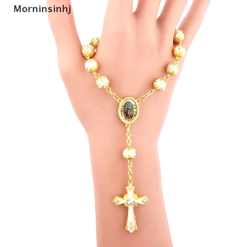 Mornin Gelang Emas Yesus Manik Hadiah Ornamen Religi Elegan id