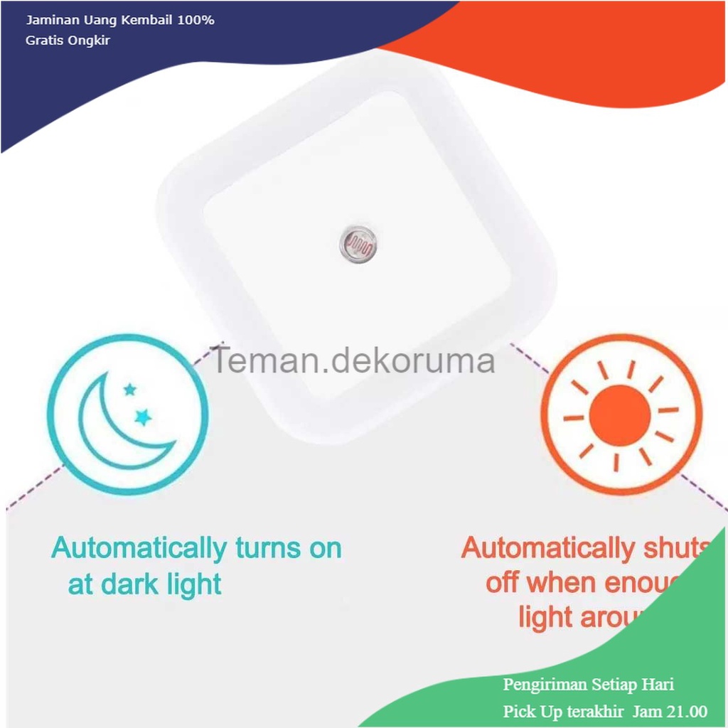 TD - LMP Goodland Lampu Tidur Minimalis EU Plug Sensor Cahaya 220V 0.5W - W1682