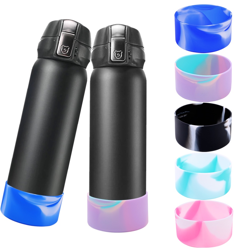 9 cm Termos Tatakan Gelas Cup Bottom Pelindung Sleeves Aksesoris Botol Slip-proof Silicone Anti-Slip Bottle Cover Water Bottle Penutup Bawah Insulasi Panas