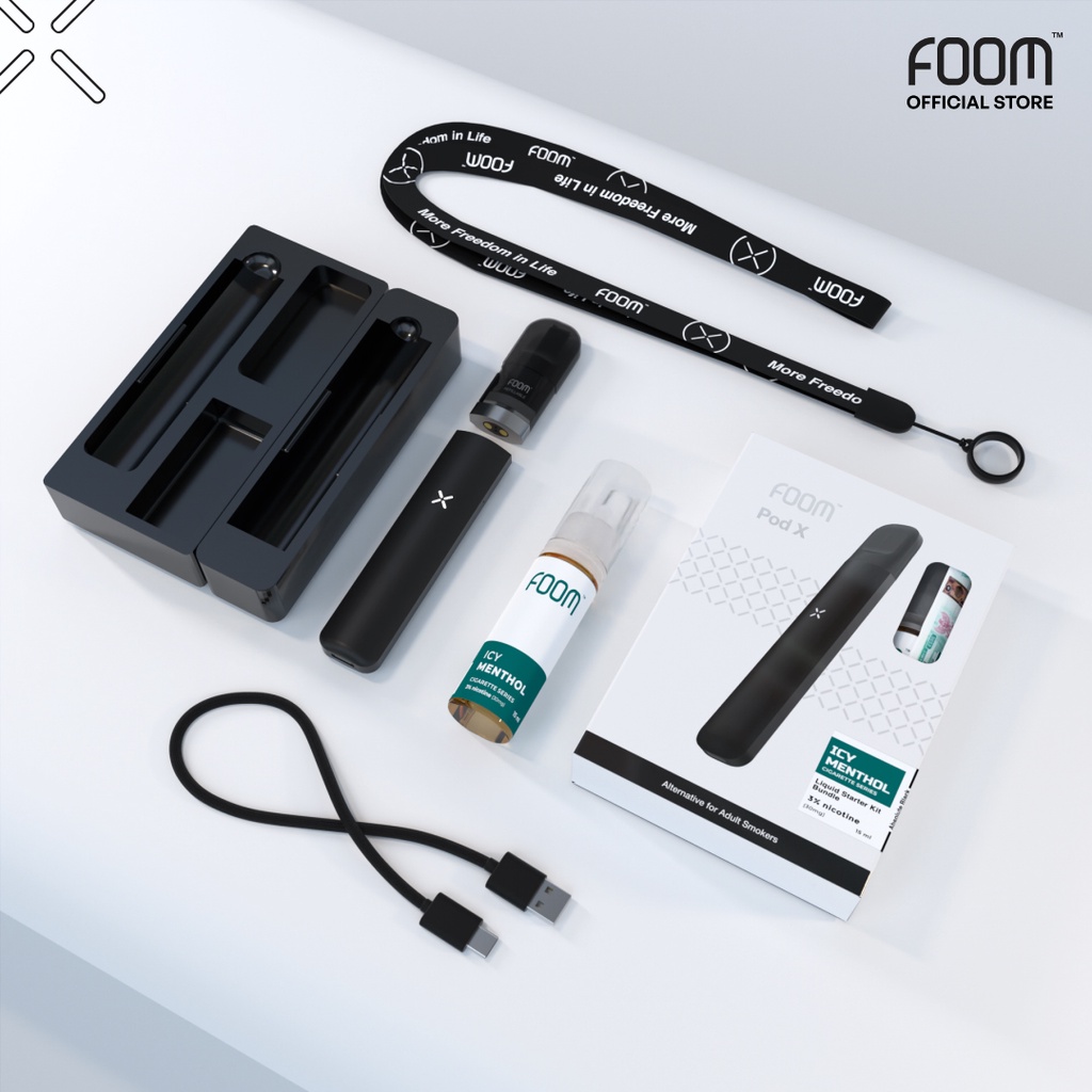 FOOM POD X BUNDLING LIQUID (ABSOLUTE BLACK ICY MENTHOL 15ML)