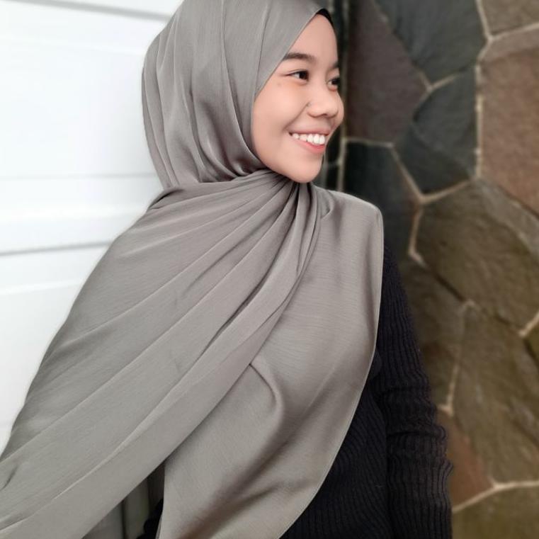 READY "Adhwa" Pashmina Silk Crinkle Premium ( Pashmina Malaysia ) REQUEST UKURAN