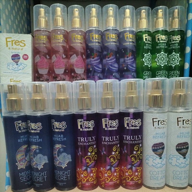 (ORIGINAL) Fres & Natural Hijab Refresh Parfum Spray 100 Ml All Variant ( Midnight Secret / Green Mi