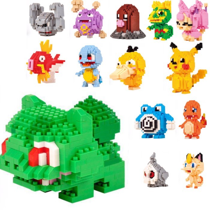 Terlaris Mini Brick Mikro Blok Pokemon Nano Block Lboyu Figure Diy Balok