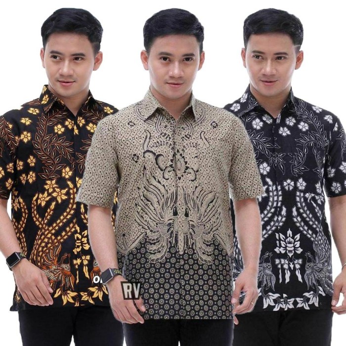 Terlaris Hem Batik Pria Lengan Pendek - Baju Batik Pria - Hem Batik Pria Jumbo