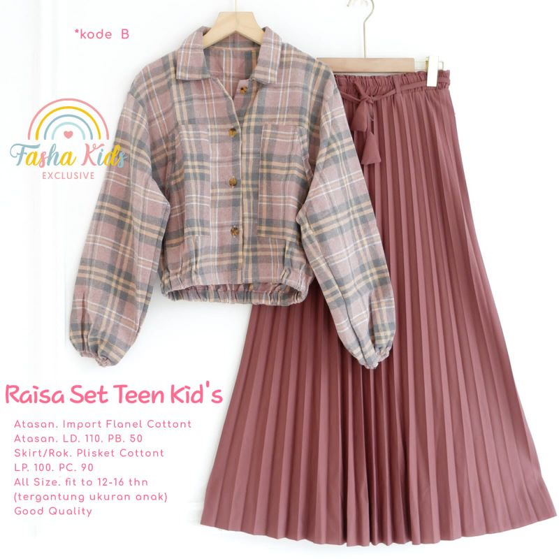 raisa set teen kids by fasha kids
