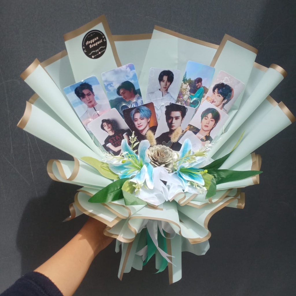 Buket photocard/  Buket kpop/ buket foto korea/ buket bts/nct/bias/custom/ bouquet photo hologram /b