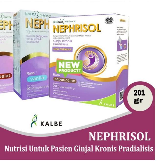 

☋ NEPHRISOL CAPPUCINO VANILA 201GR SUSU GINJAL PRA DIALISIS ♣