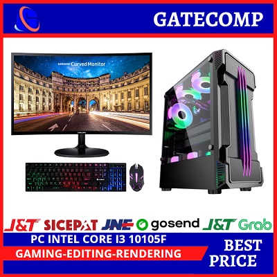 PC Gaming Full Set Intel Core i3 10105F  (GTX 1050Ti 4GB)  Siap Game Berat &amp; Editing