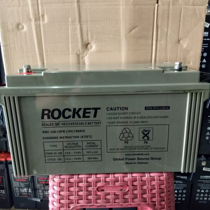 battery vrla rocket 12v 120ah