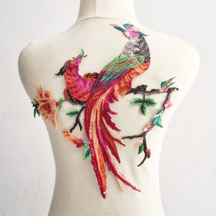 Terlaris Bordir Burung, Bordir Besar, Aplikasi Bordir