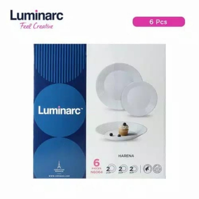 Piring Gift Set Piring Luminarc Harena 6 Pcs/Piring Set Luminarc/Piring
