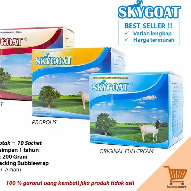 

Discount | KI3 | Susu Kambing Etawa Bubuk Original SKYGOAT 1 Box isi 10 Sachet