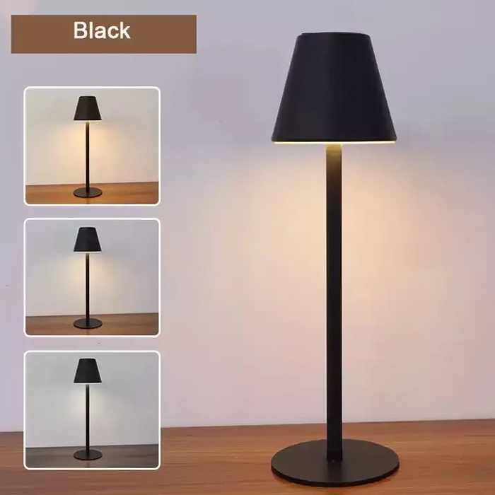 Lampu Meja Bar Cafe Meja Tidur LED Premium Table Lamp Metal Warna Bronze dan Hitam