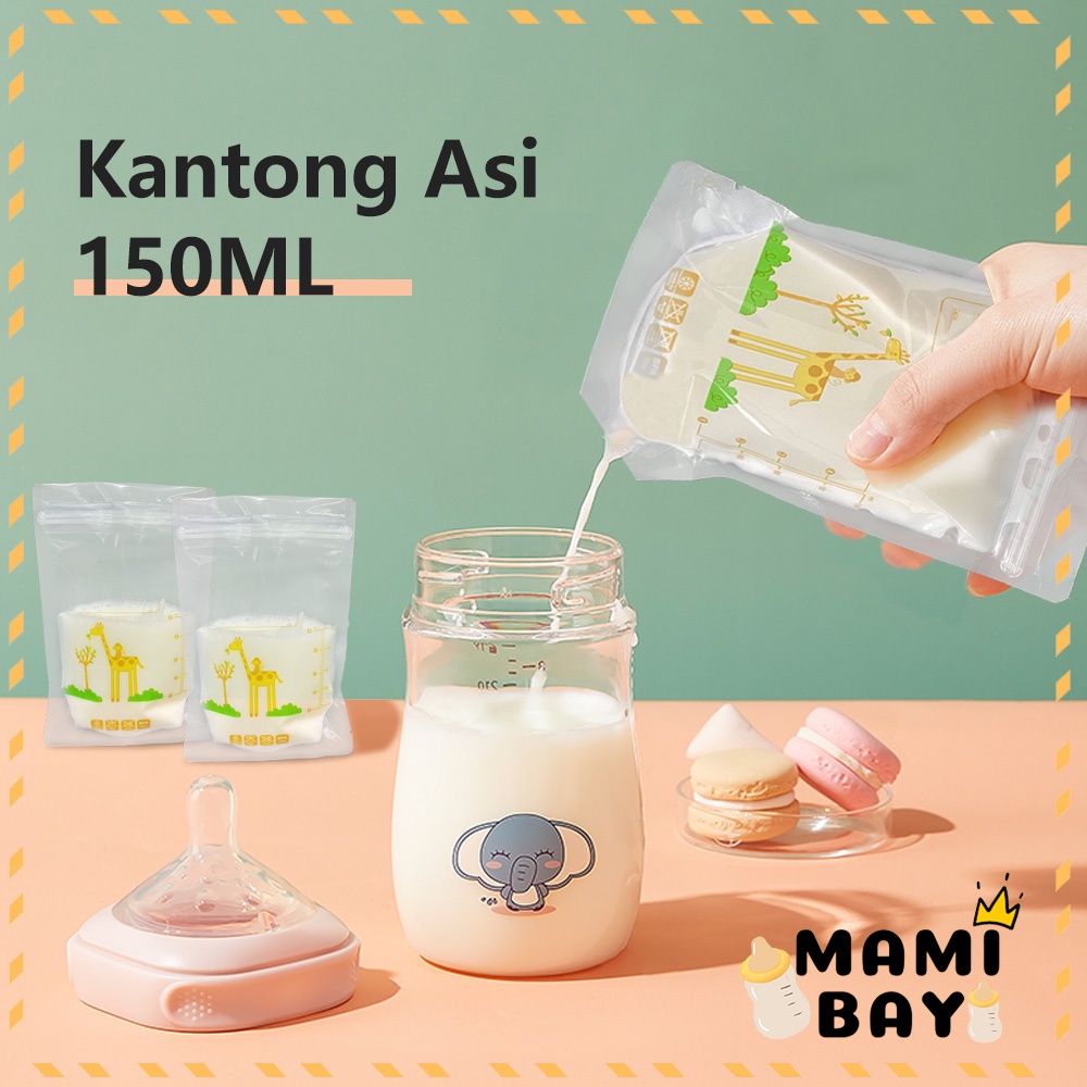 OKEYI 30PCS Kantong Asi Plastik Double Lock Breastmilk Storage Bag 150ml BPA Free