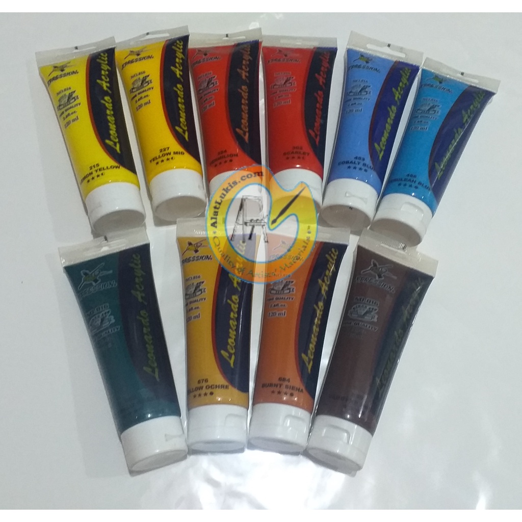 

Cat Acrylic Xpression Leonardo 120ml Banyak Varian Warna Tersedia Warna Fluorescent Dan Metalik