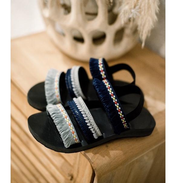 Stok Terbatas Blacky NG sandal bohemian sandal boho sol tebal empuk sandal wanita casual kekinian sa