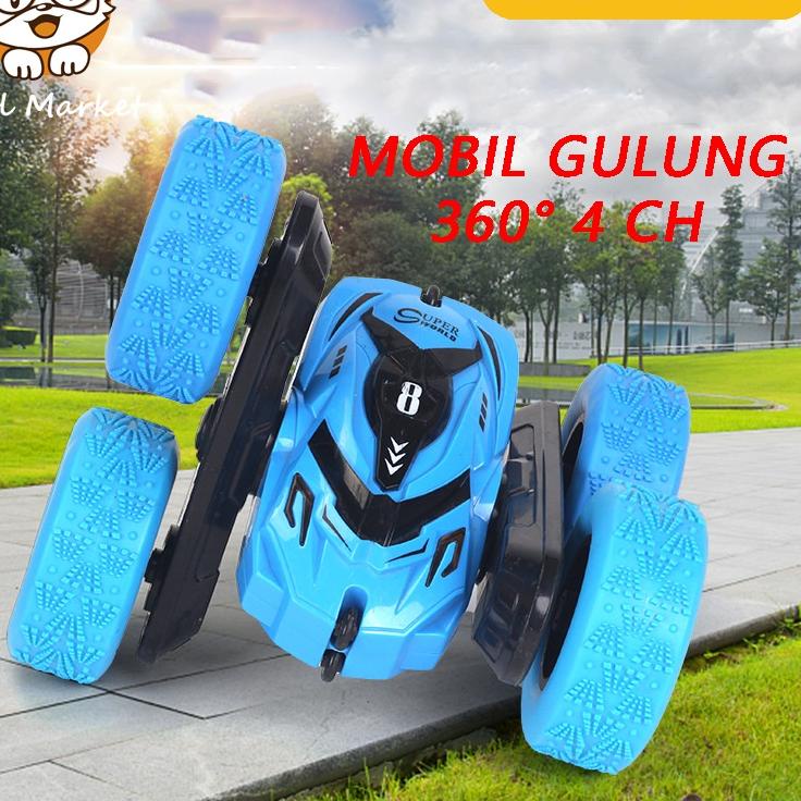 Bisa Cod Kolmarket 4WD RC Mobil 2.4G Radio Remote Control Mobil 1:24 Sisi Ganda RC Mobil Stunt 360 °
