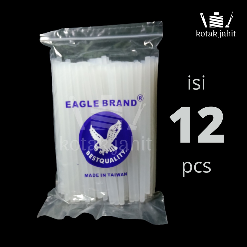 

Isi lem tembak kecil 1 lusin (12 pcs) merk eagle brand lem bakar lem lilin refill refil glue gun ukuran diameter 7mm panjang 20 cm lem tembak glue gun lem lilin lem bakar hot melt glue stick refill isi ulang bening prakarya 12pcs