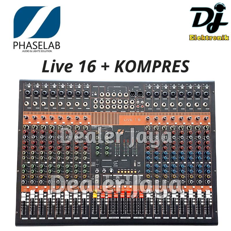 Mixer Analog Phaselab / Phase Lab LIVE 16 / LIVE16 + KOMPRES - 16 channel