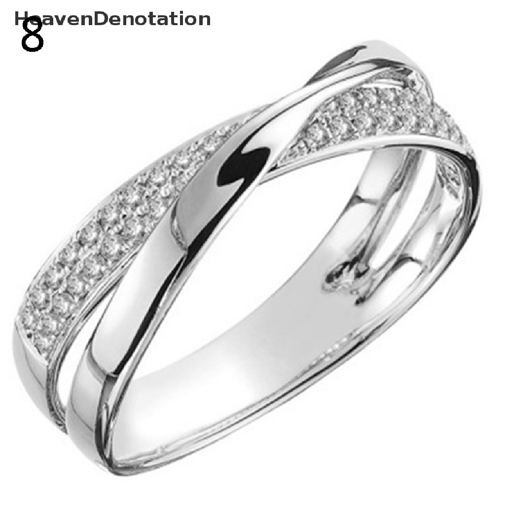 [HeavenDenotation] Cincin Kristal Berlian Imitasi Pelangsing Kesehatan Cincin Perhiasan HDV