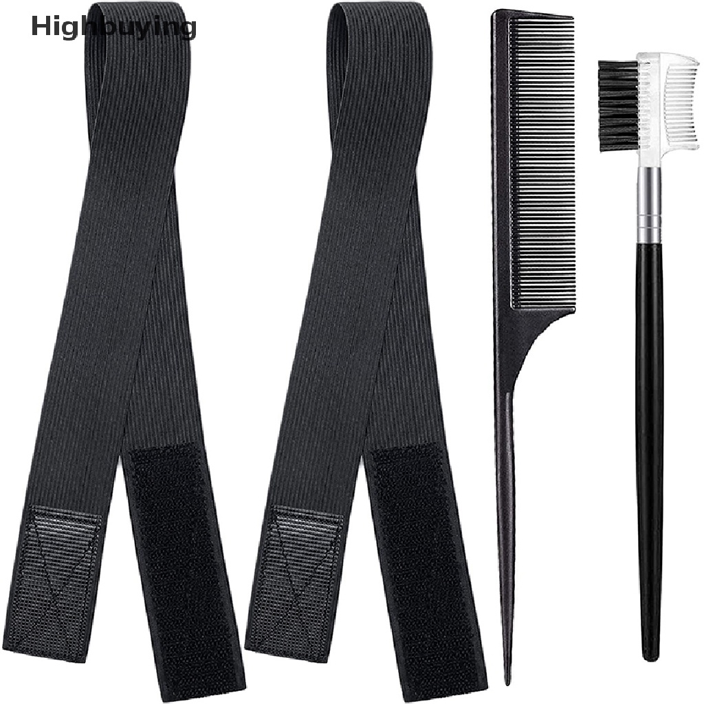 Hbid 1PC/1Set Wig Stiker Elastic Band Black Elastic Band Untuk Wig Tali Wig Elastis Adjustable Magic Buckle Edge Wrap Untuk Bertelur Tepi Syal Menjaga Wig Grip No Slip Glory