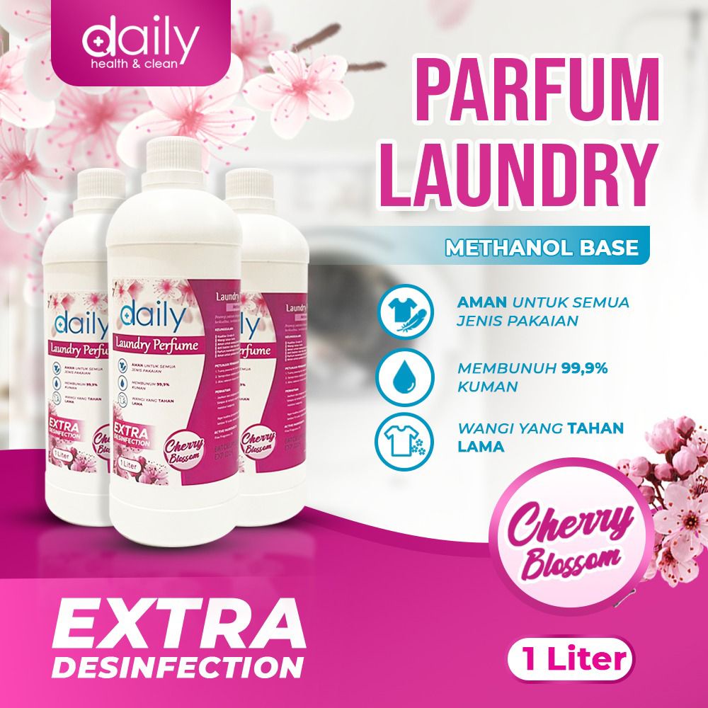 Parfum Laundry Grade A Daily Pewangi Pakaian Cherry Blossom 1 Liter