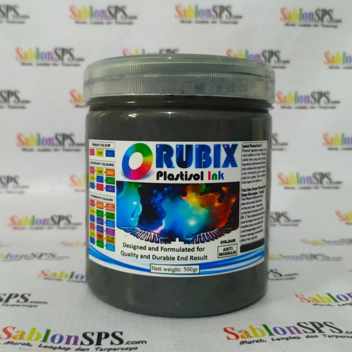 

Terlaris Tinta Sablon Plastisol Rubix Anti Migrasi 500Gr