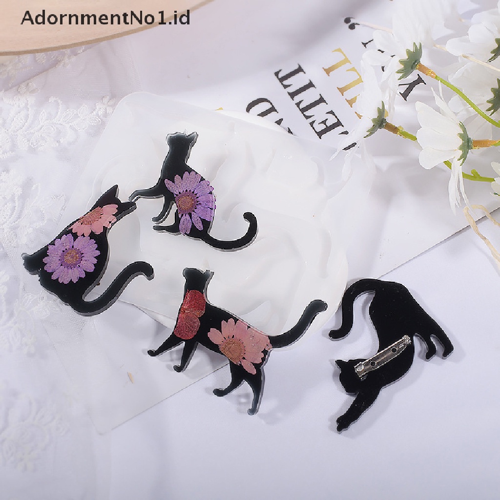 [AdornmentNo1] 3d Kartun Kucing Silikon Bros Cetakan Epoxy Resin Kerajinan Membuat Aksesori Untuk DIY Bentuk Kucing Liontin Perhiasan Gantungan Kunci Alat Perlengkapan Kerajinan Tangan [ID]