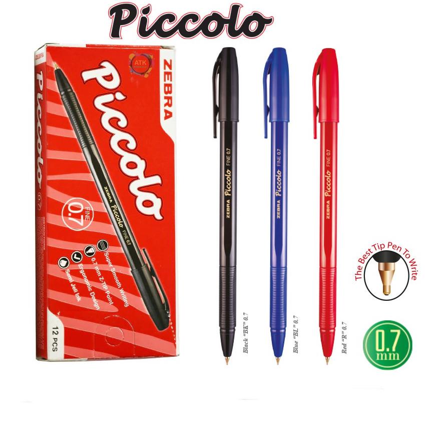 

Super Testimoni Pulpen / Pena Semi Gel Zebra Piccolo 0.7 mm Hitam Biru Merah - Lusinan (12 pcs)