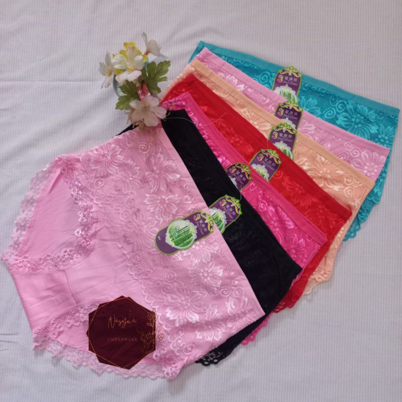 CD WANITA Renda JUMBO Jie Li Jiao 3389 & Faylin YL0001 FIT TO XXXL atau 4L /Celana dalam wanita Baha