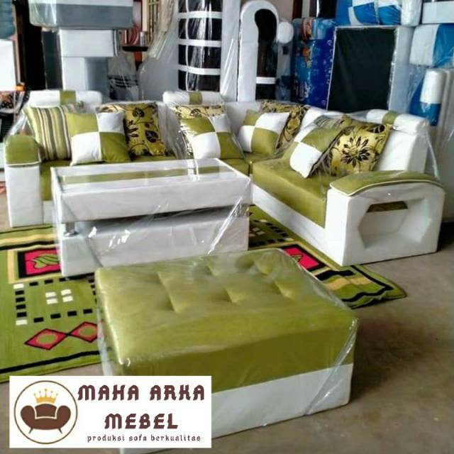 Sofa L elegan Kursi tamu Sofa terbaru mebel lamongan bisa kirim kedaerah tuban gresik surabaya bojon