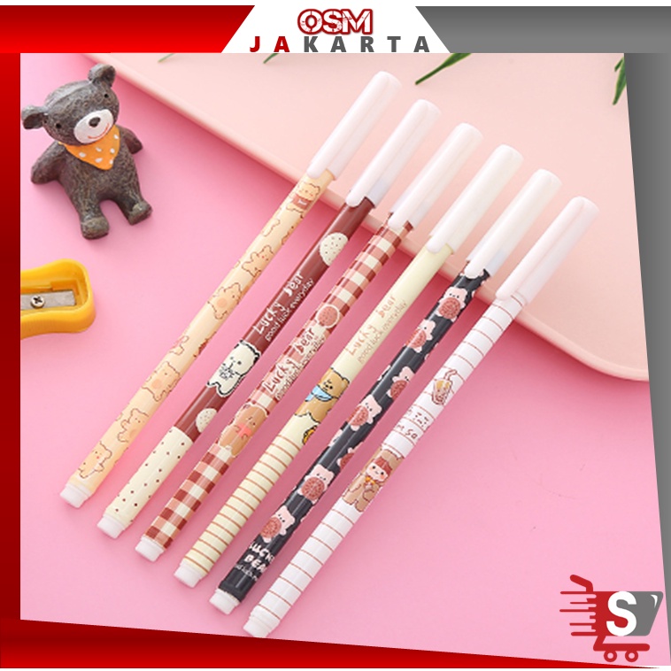 

OSM JKT S5711 Pulpen Gel Motif Cute Bear / Pena Beruang Lucu Import / Pulpen Korea Pelajar / Alat Tulis Kerja Motif Beruang Lucu