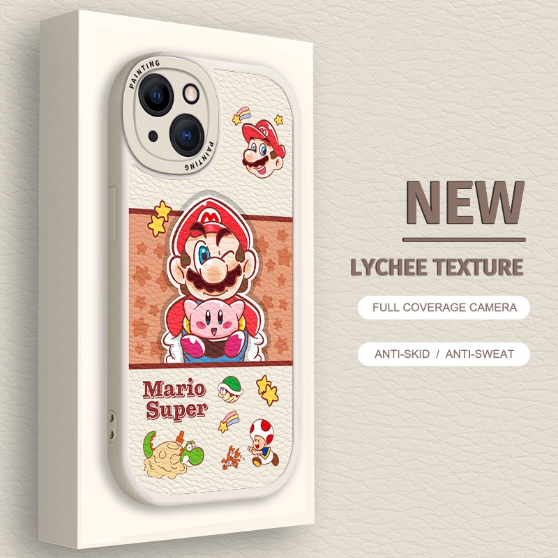 Case iPhone Untuk14 /13 /12 /11 Promax Kartun Super Mario Soft Casing Untuk Iphone6 /7X8 Plus/X/XR/Xs Max Cover