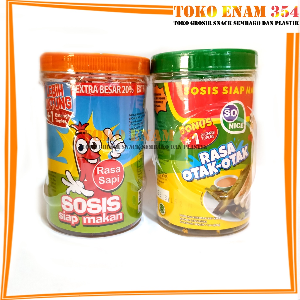 

Sosis So Nice Siap Makan 1 toples isi 24 pcs + Gratis 1 pcs x 21 gram