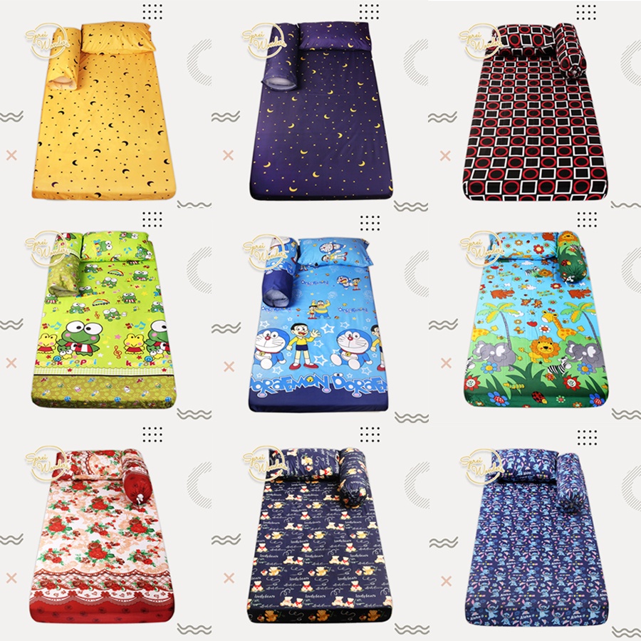 Sprei 90X200 Aesthetic - Sprei Emily motif kotak kotak