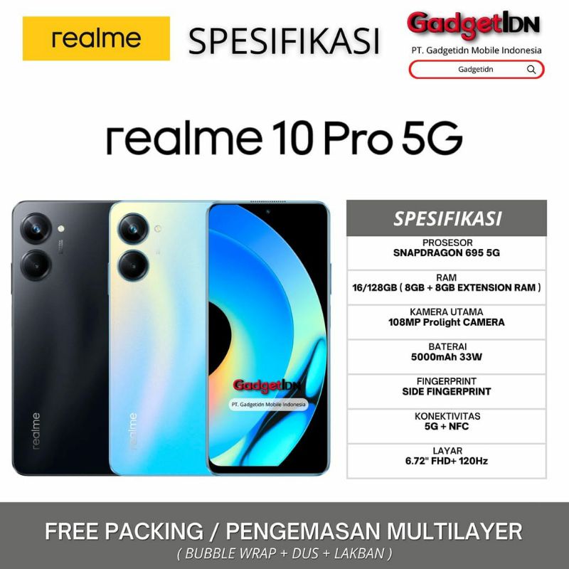 Realme 10 Pro Plus 5G 12/256gb Garansi Resmi