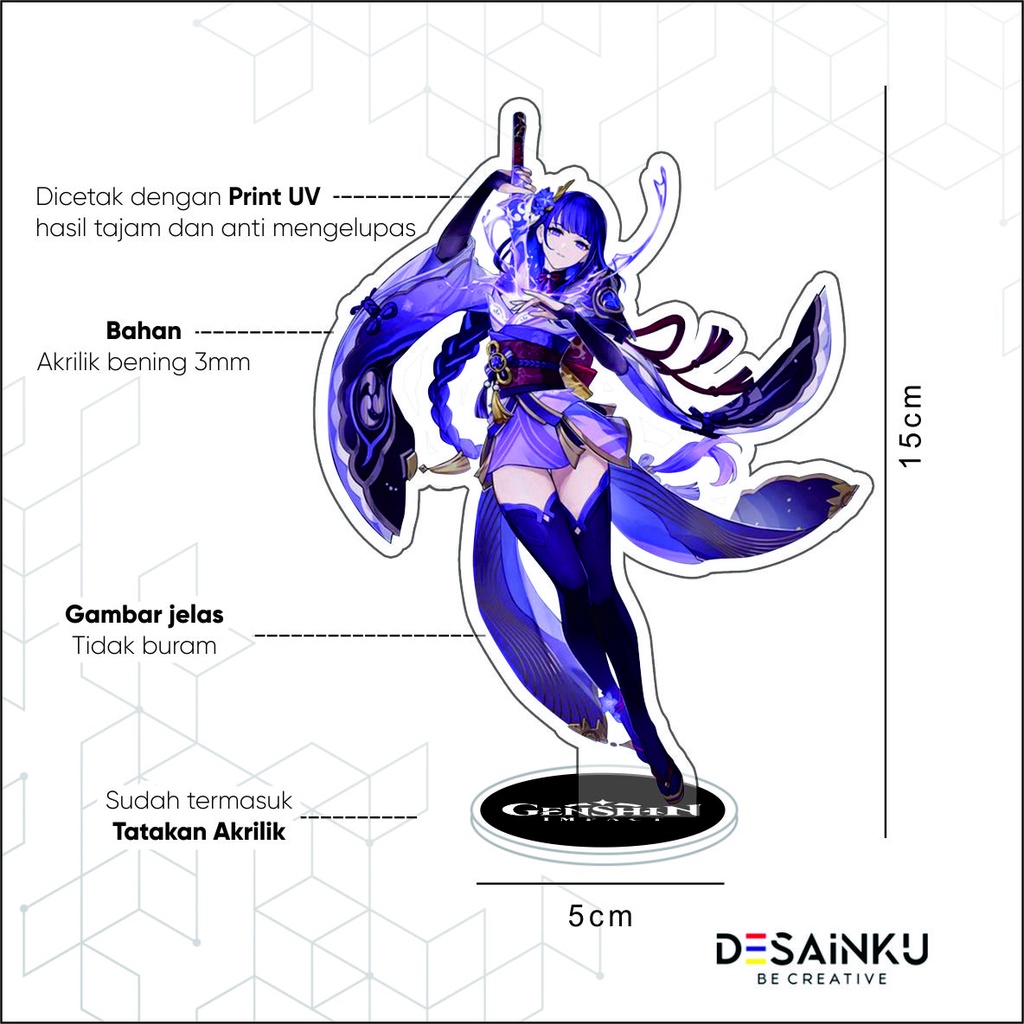 STANDEE / STAND FIGURE AKRILIK GENSHIN IMPACT EDISI RAIDEN SHOGUN