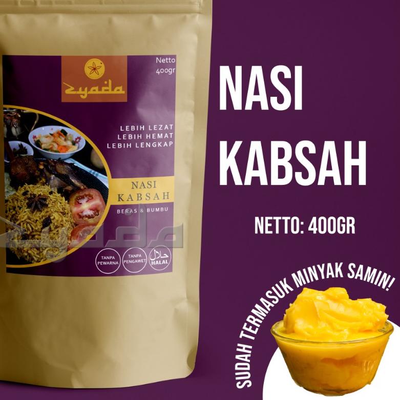 

♦ Nasi Kabsah Instan Zyada 400gr (4-5 Porsi) Beras Bumbu Kabsah Minyak Samin ☼