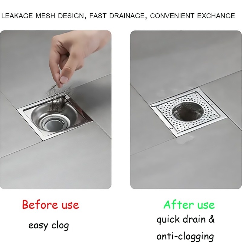 [Unggulan] Saringan Wastafel Dapur Saringan Kamar Mandi Anti Sumbat Selokan Anti debris Penangkap Rambut Penutup Jaring Wastafel Saluran Air Strainer Stainless Steel Floor Drain Filter