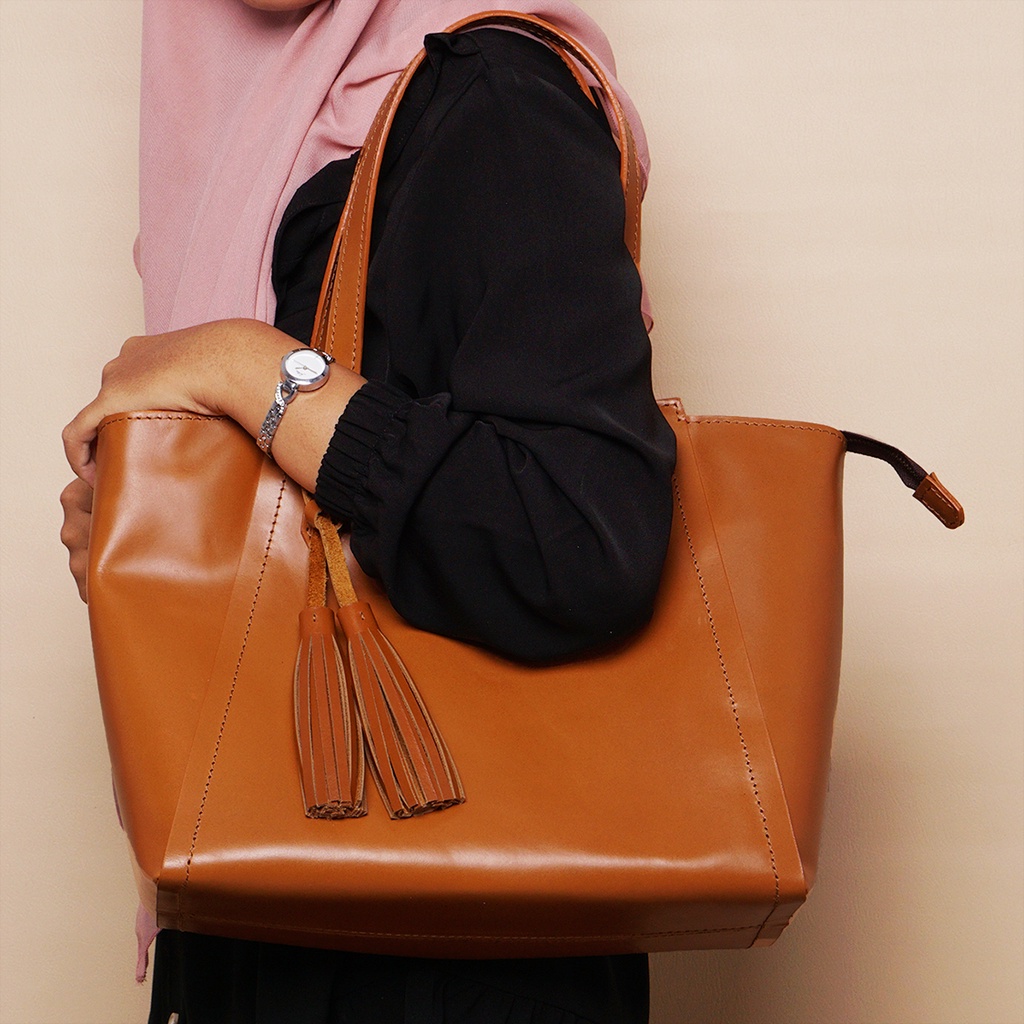 Lecari Anoi Tas Bahu Tote Bag Wanita Kulit Asli Leather