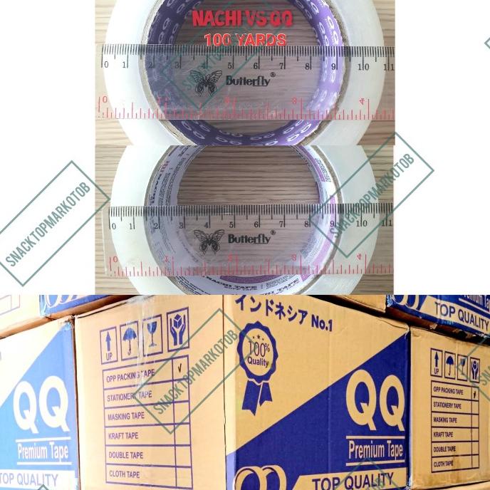 

Lakban Bening/Coklat QQ Purple 2Inch(45mm) 100Yards TOP TEBAL Per Dus