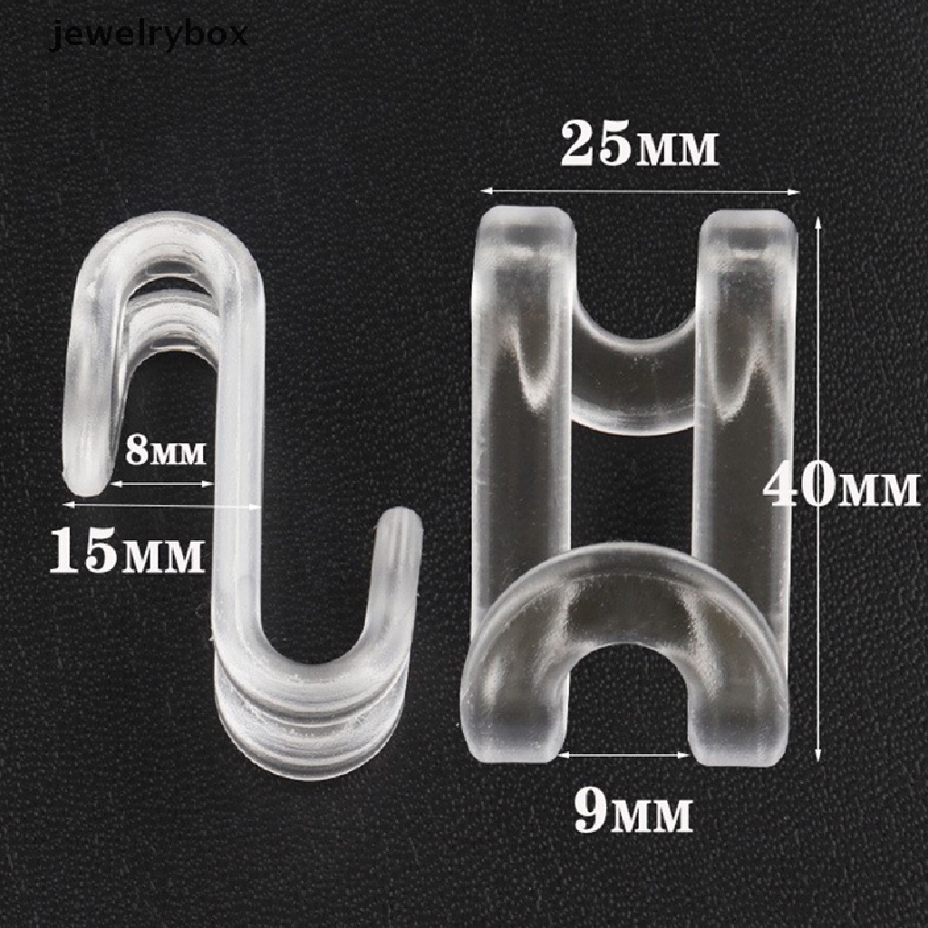 [jewelrybox] 10pcs Transparan S-Shaped Gantungan Baju Connecg Hooks al Creative Hook Lemari Konektor Gantungan DIY Tumpang Tindih Kait Butik